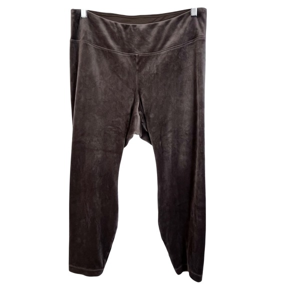 Pure Jill Pants - Pure Jill‎ Velour Pants XL Petite Brown Elastic Waist Pull On Stretch (E698)